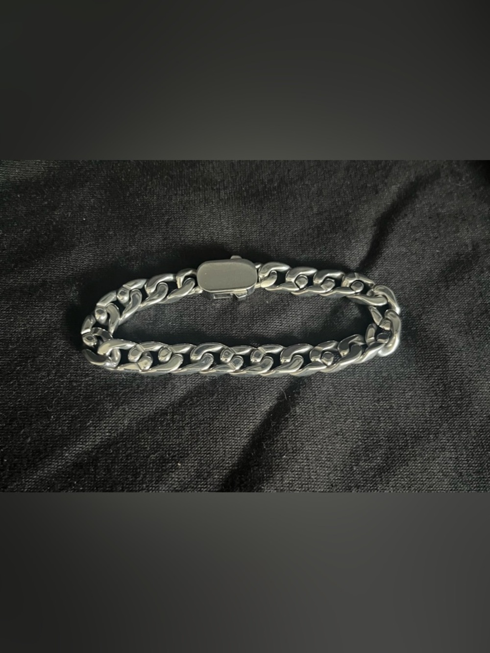 Men's Stainless Steel Curb Chain Bracelet 9”